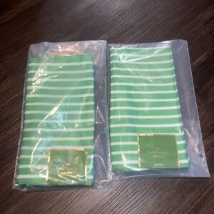 Kate Spade new york green Striped kitchen Napkins set of 2